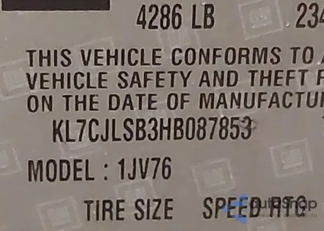 2017 Chevrolet Trax Lt from USA, damaged, VIN KL7CJLSB3HB087853